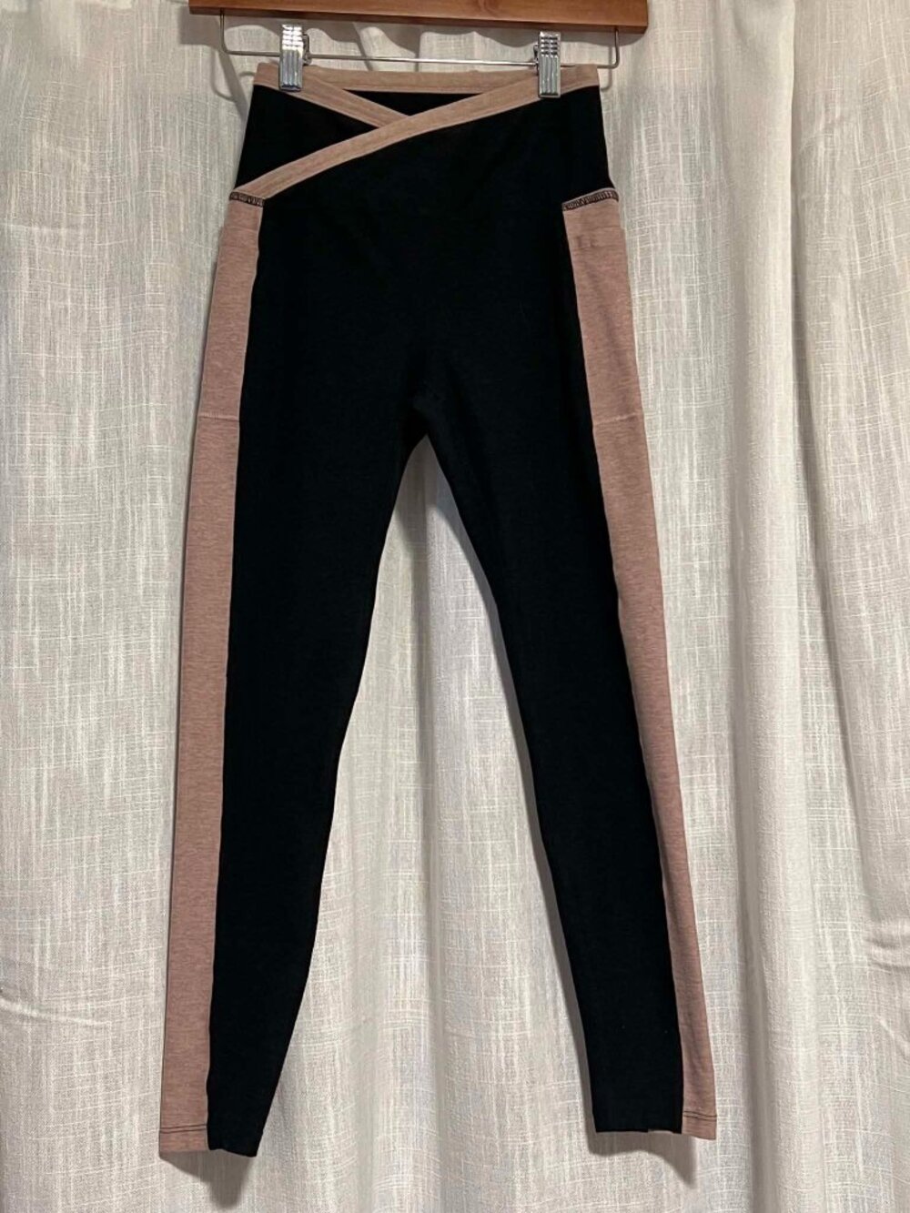 Beyond Yoga High Rise Colorblock Leggings Dark Night/Chai Size XS